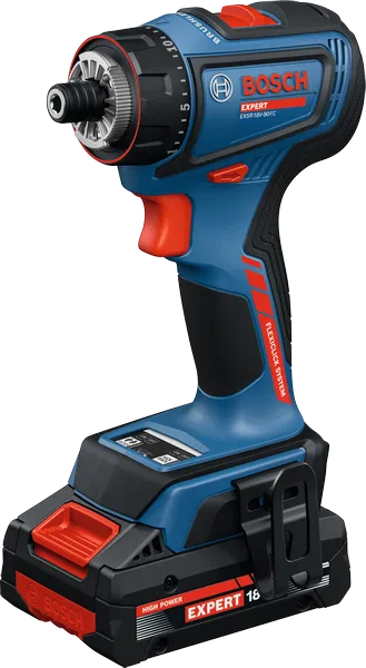 Bosch EXSR18V-90FC akku-boremaskine/skruemaskine med 4Ah batteri.